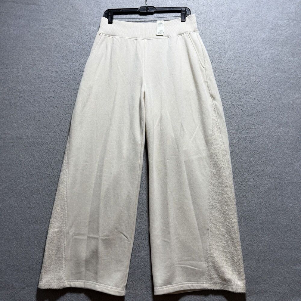 Aerie Beige Wide-Leg Sweatpants Women’s Size Medium Beige Pull-On Pockets NWT